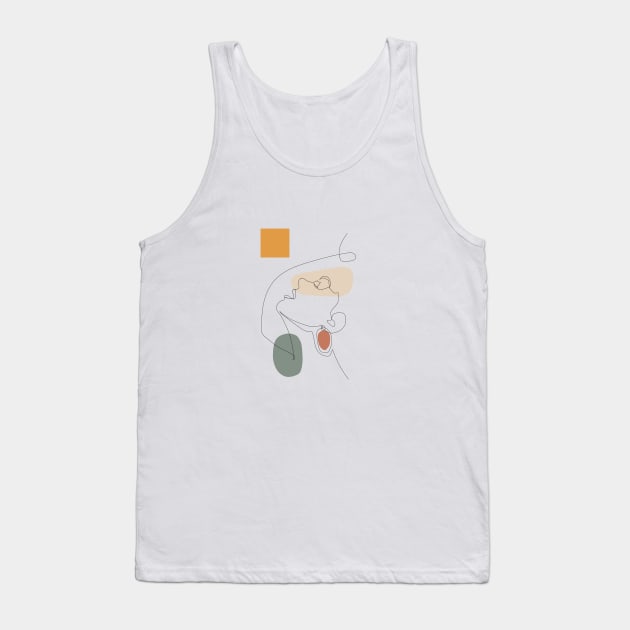 Erotic woman one line face Tank Top by RosaliArt